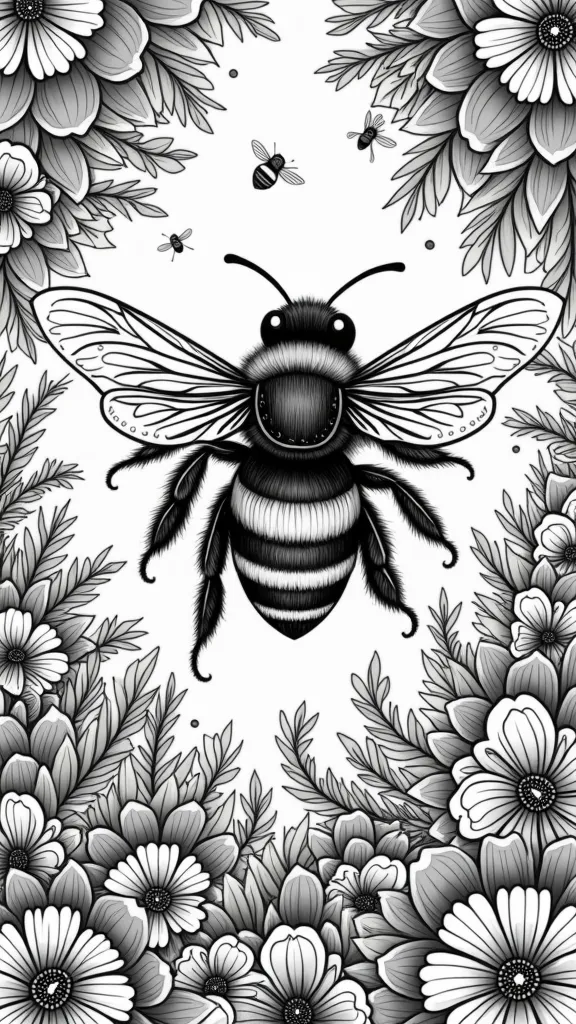 queen bee coloring page